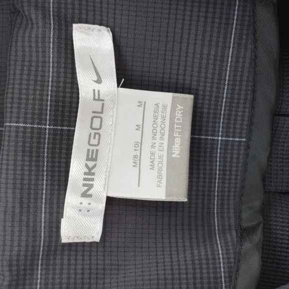 Nike Golf dark gray pin plaid fitted zip up jacket size medium size stretch - Picture 8 of 12